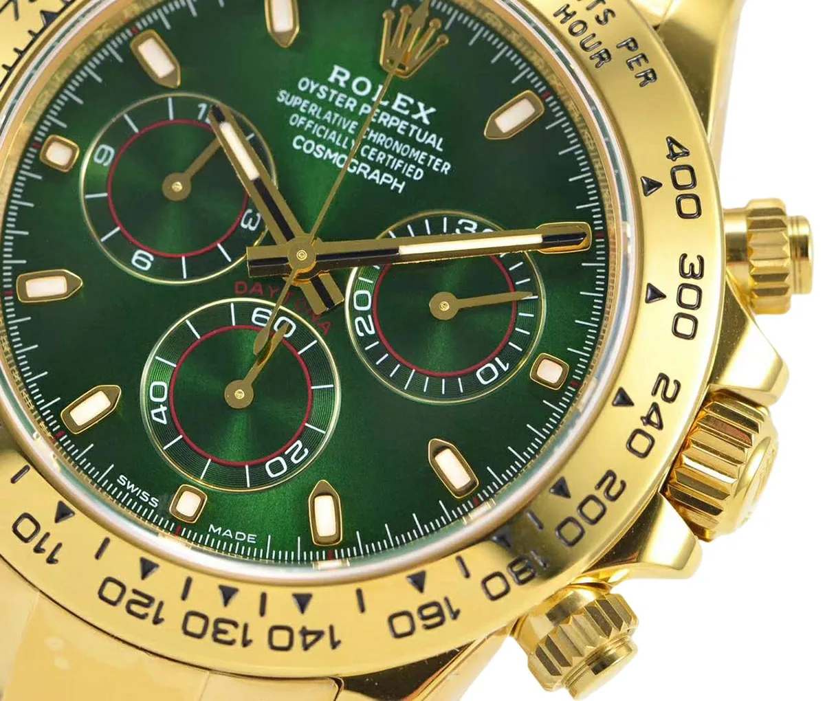 Daytona 116508 quadrante verde in oro giallo - immagine 5