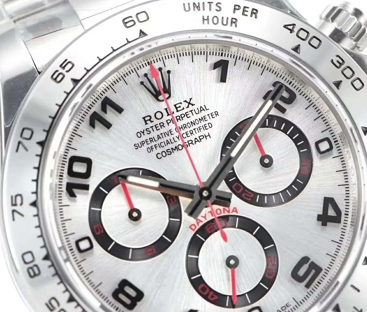 Daytona 116509 esfera plateada en oro blanco - Imagen 4