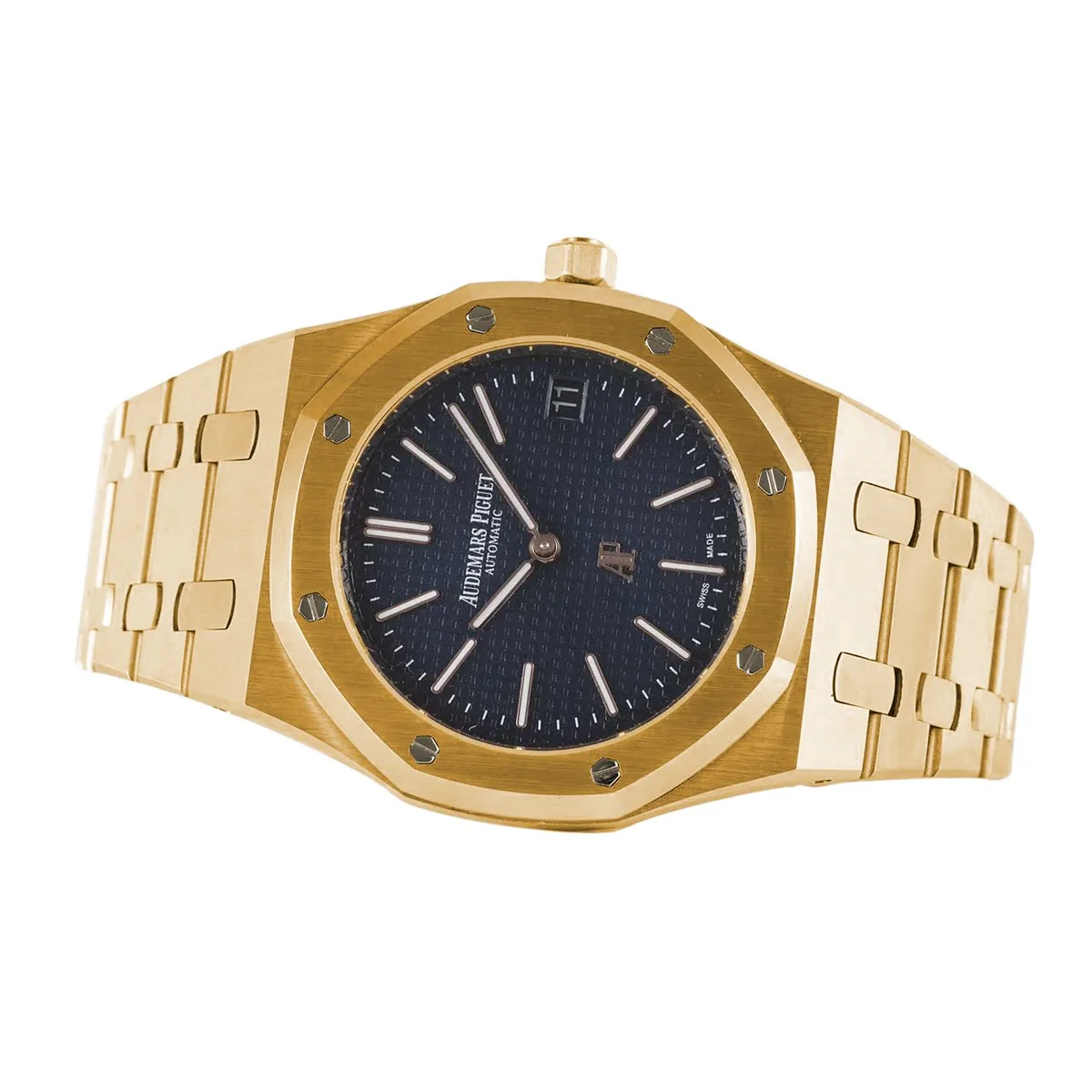 Royal Oak 15202 39mm esfera azul en oro amarillo - Imagen 2