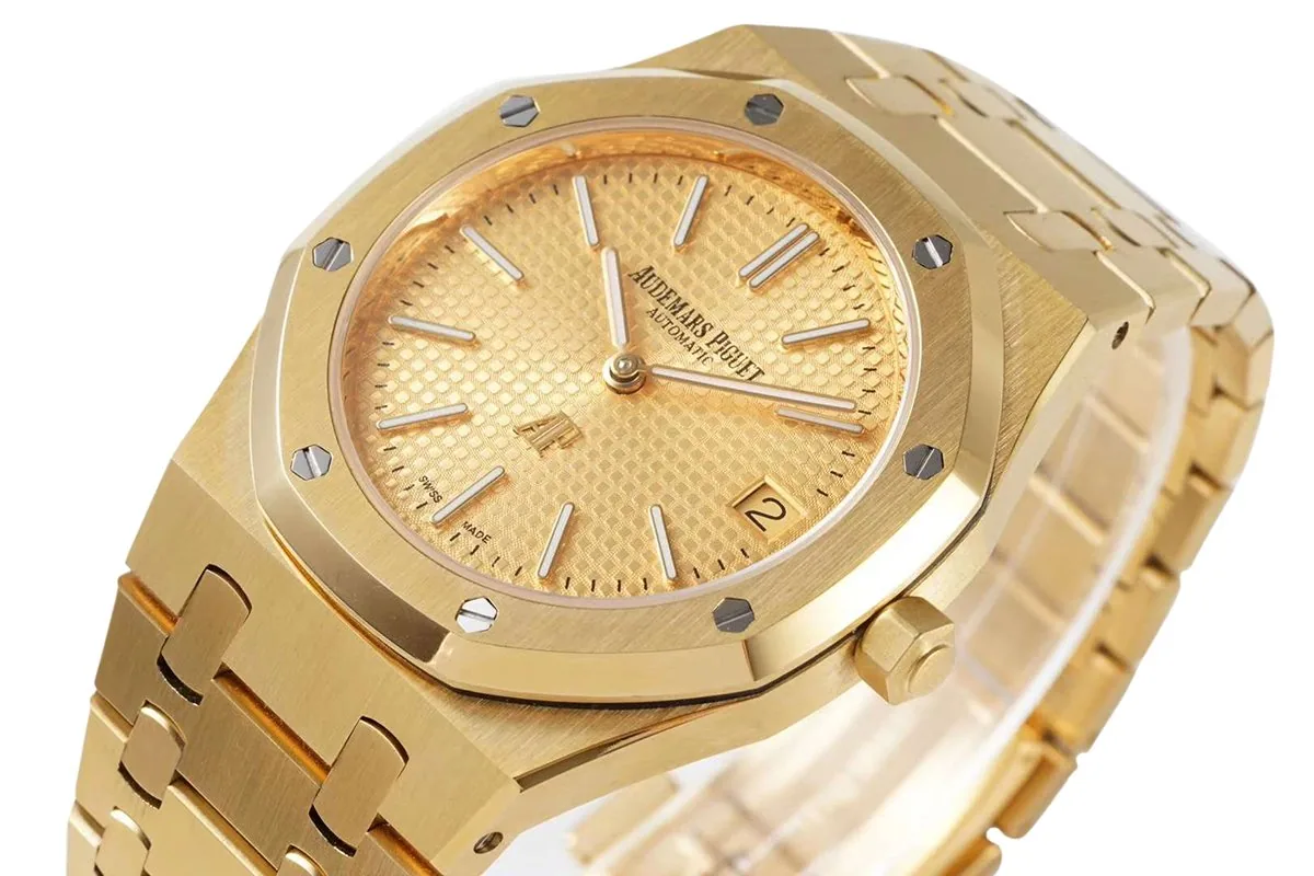 Royal Oak 15202 39mm quadrante giallo in oro giallo - immagine 2