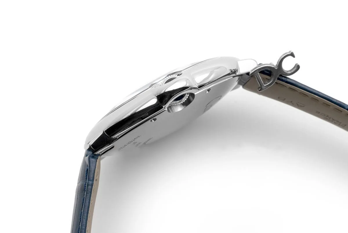 Ballon Bleu De Cartier 42mm Blue Dial in Steel on Blue Leather Strap - Image 4