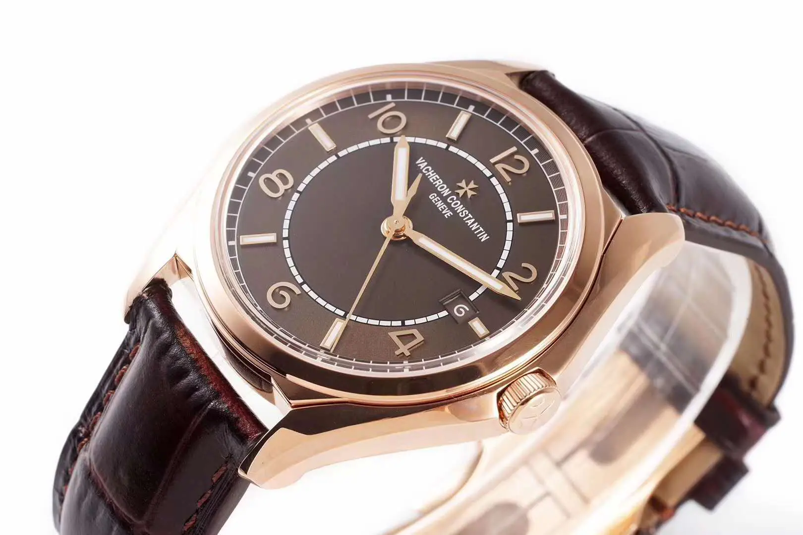 Fiftysix braunes Zifferblatt in Rotgold Ref: 4600E – Bild 6