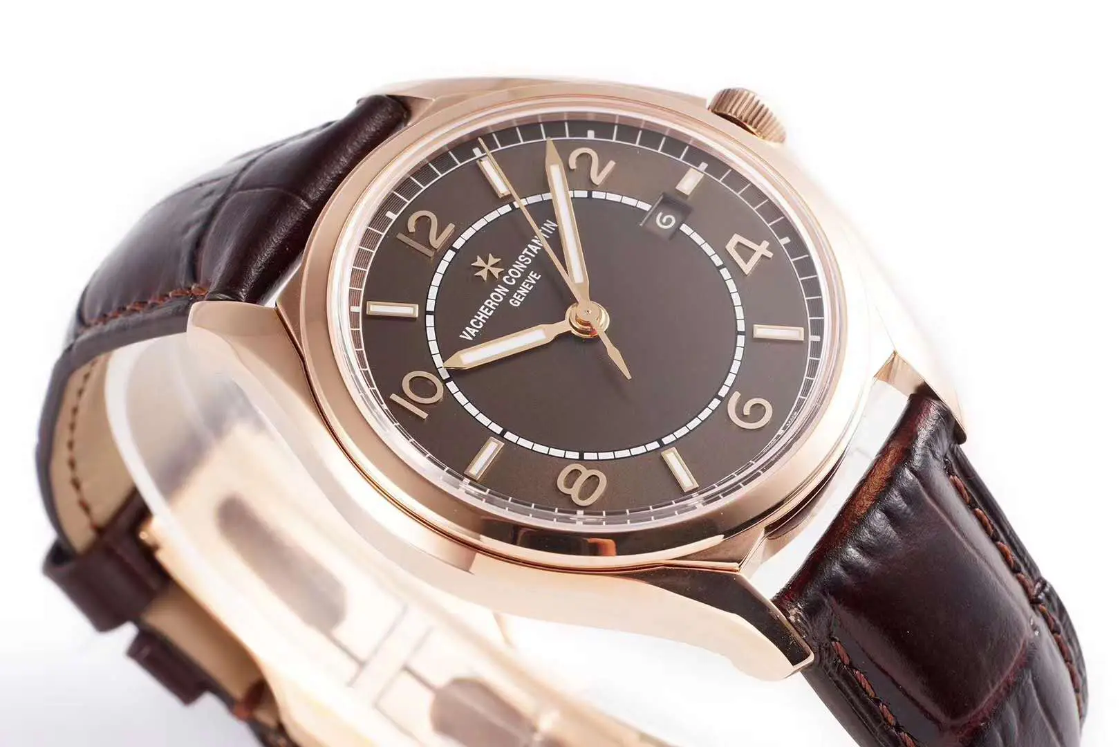 Fiftysix braunes Zifferblatt in Rotgold Ref: 4600E – Bild 5