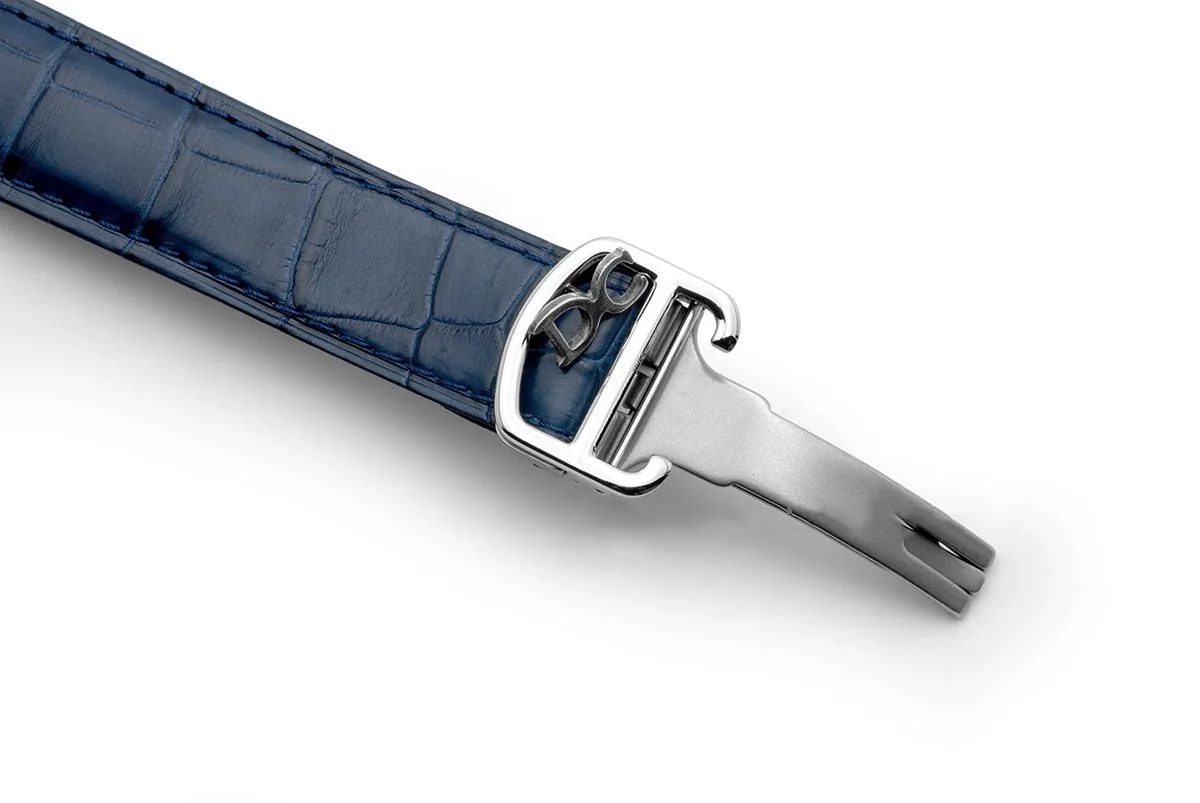 Ballon Bleu De Cartier 42mm Blue Dial in Steel on Blue Leather Strap - Image 5