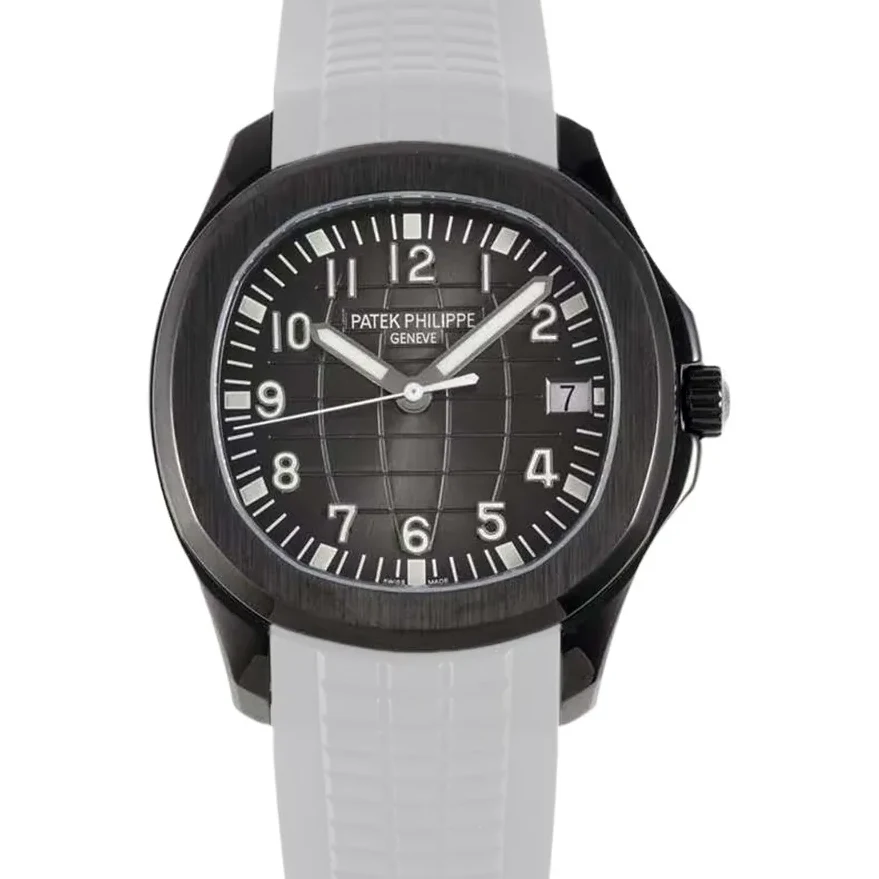 Aquanaut 5167A ‘Black Venom Limited Edition’ Black Dial on White Rubber Strap