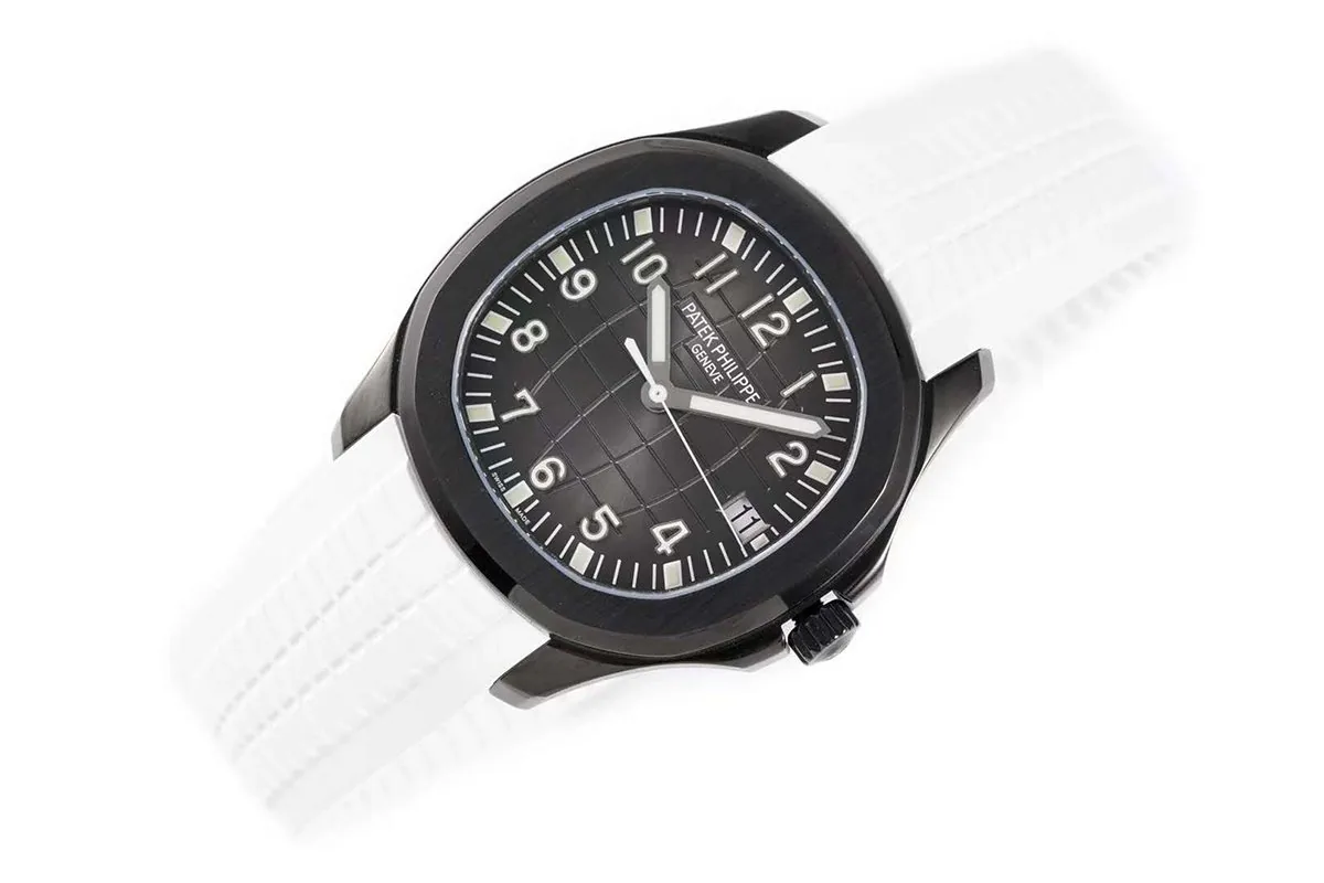 Aquanaut 5167A ‘Black Venom Limited Edition’ esfera negra con correa de caucho blanca - Imagen 5