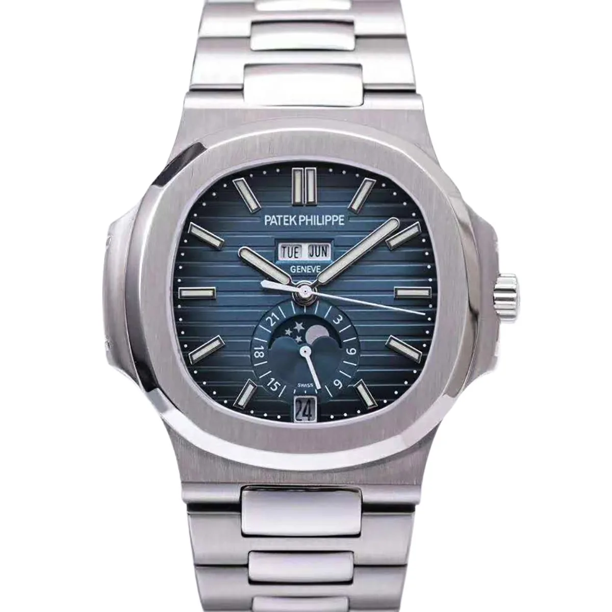 Nautilus 5726/1A-014 cadran bleu en acier