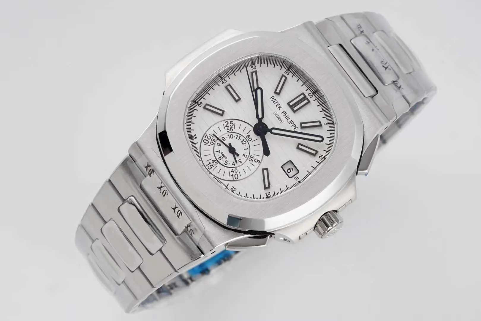 Nautilus 5980/1A-019 quadrante bianco in acciaio - immagine 2