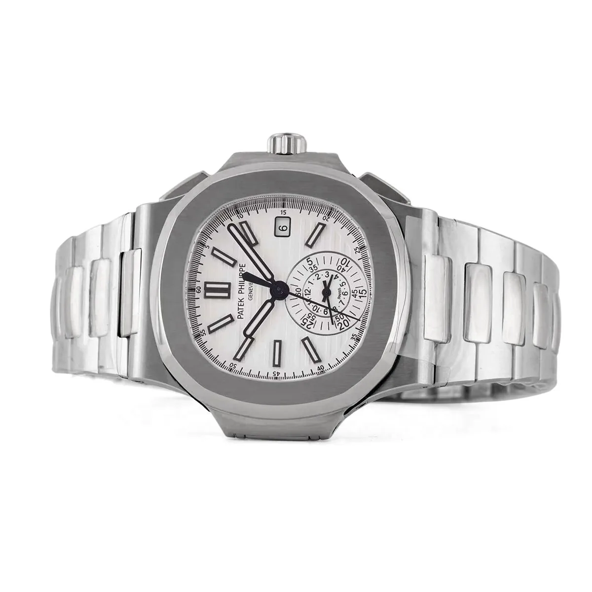 Nautilus 5980/1A-019 quadrante bianco in acciaio - immagine 3