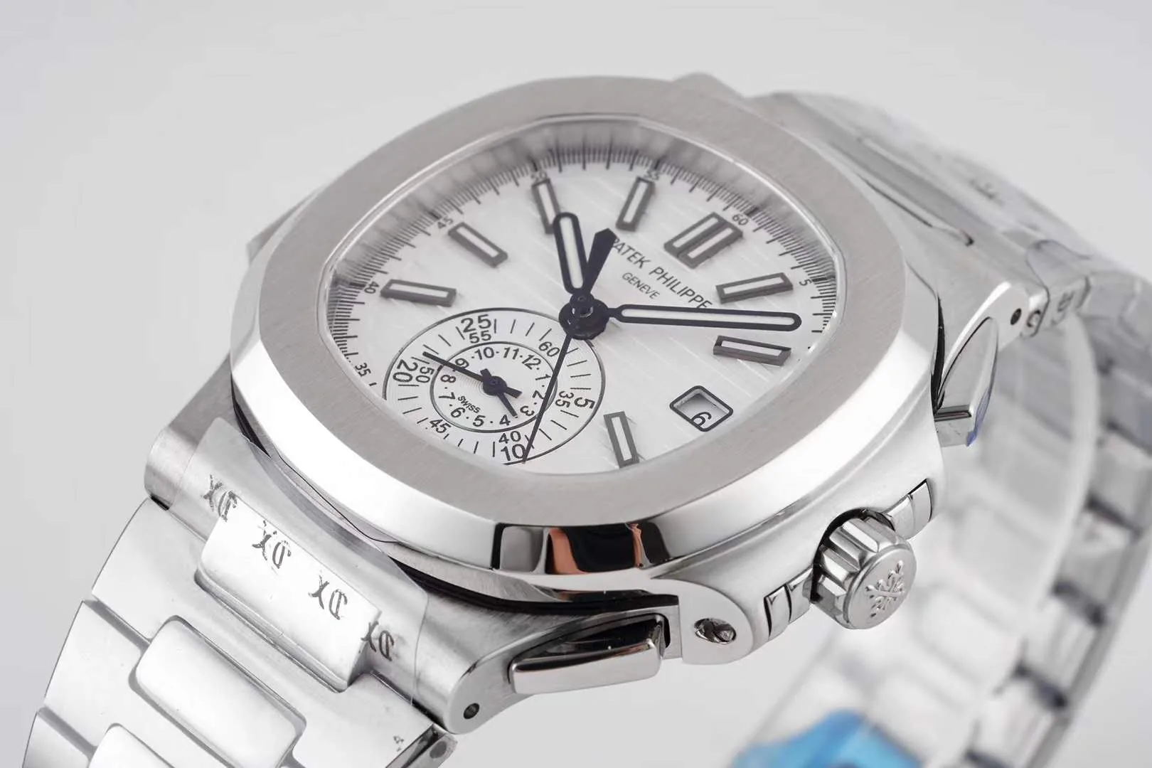 Nautilus 5980/1A-019 quadrante bianco in acciaio - immagine 5