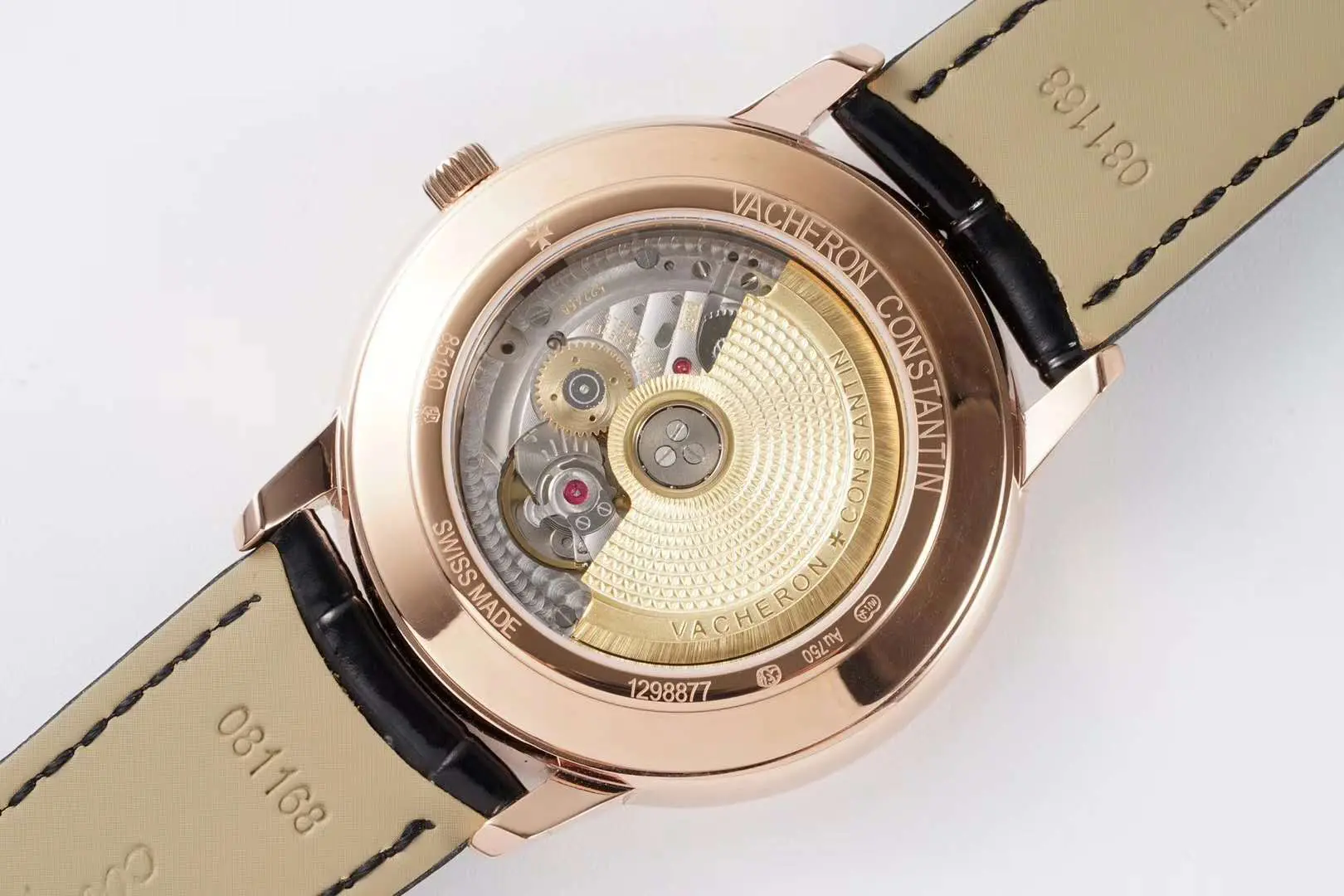 Patrimony schwarzes Zifferblatt in Rotgold Ref: 85180 – Bild 6