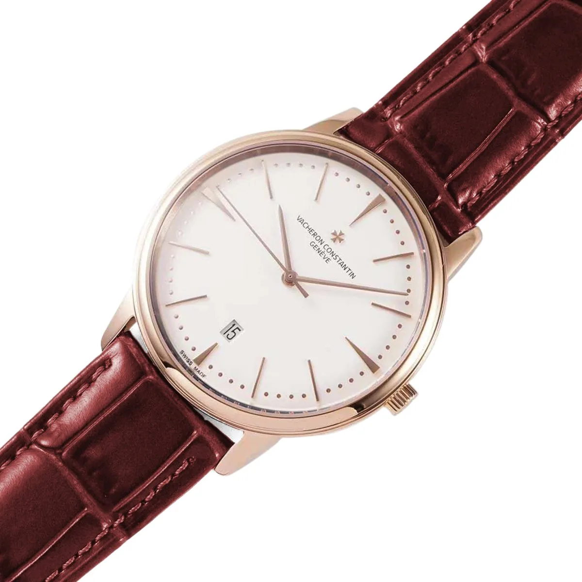 Patrimony quadrante bianco in oro rosa Ref: 85180 - immagine 2