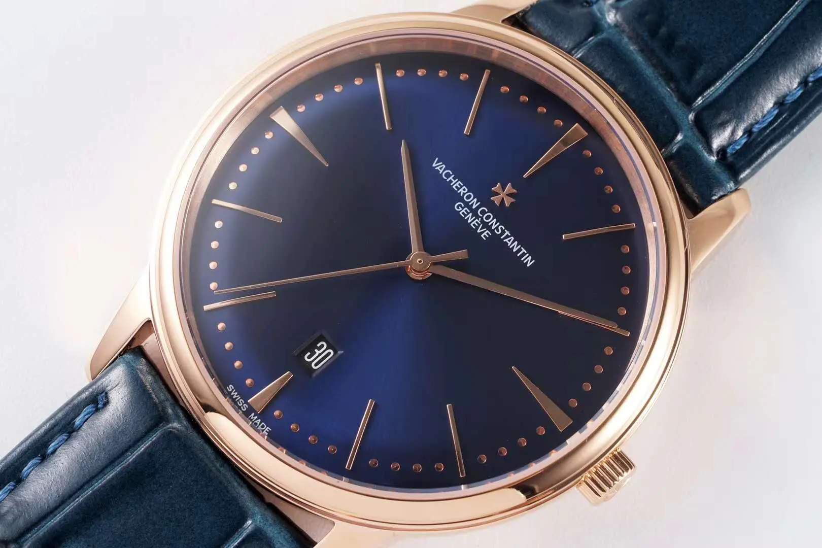 Patrimony quadrante blu in oro rosa Ref: 85180 - immagine 3