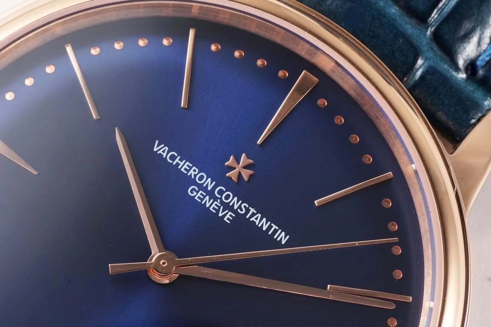 Patrimony quadrante blu in oro rosa Ref: 85180 - immagine 4