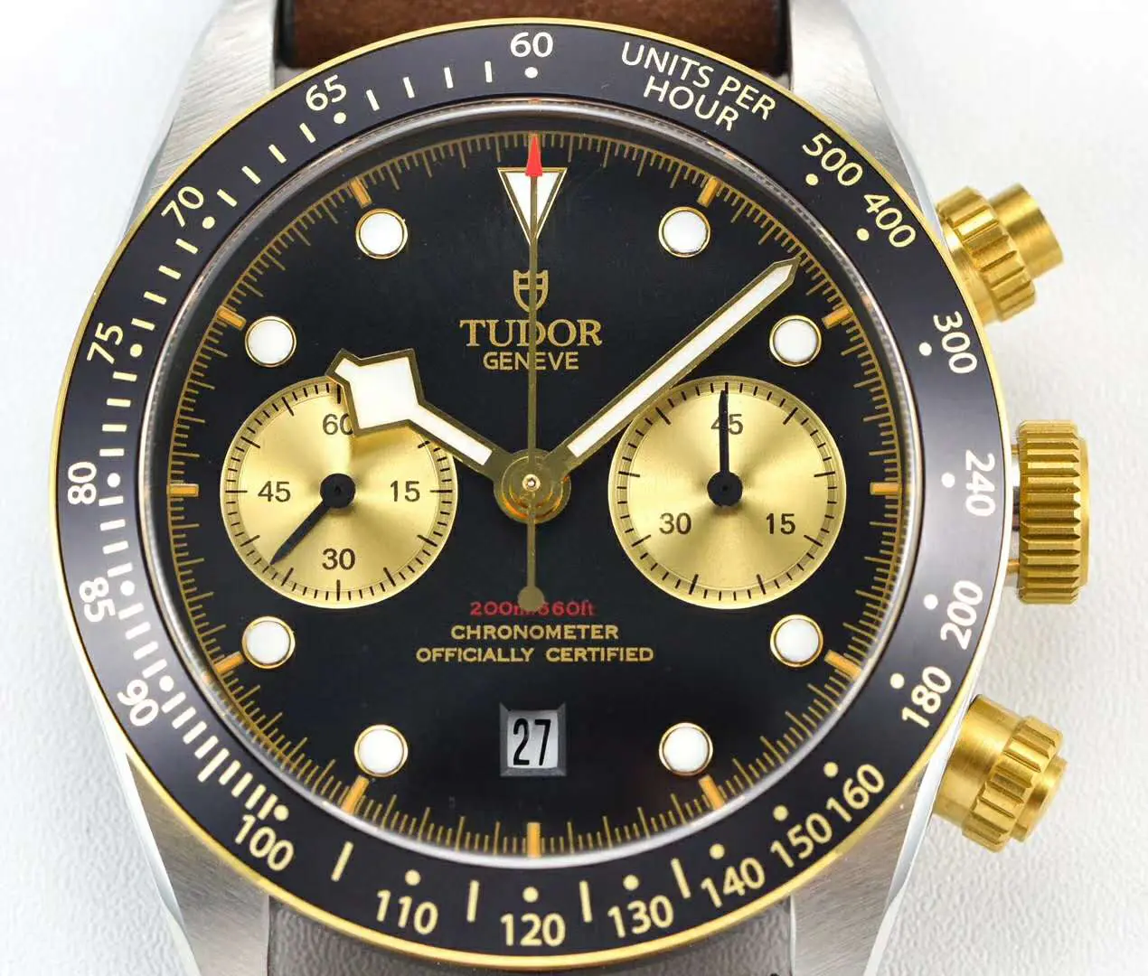 Black Bay Chrono S&G Réf: M79363N sur bracelet en cuir – Image 7