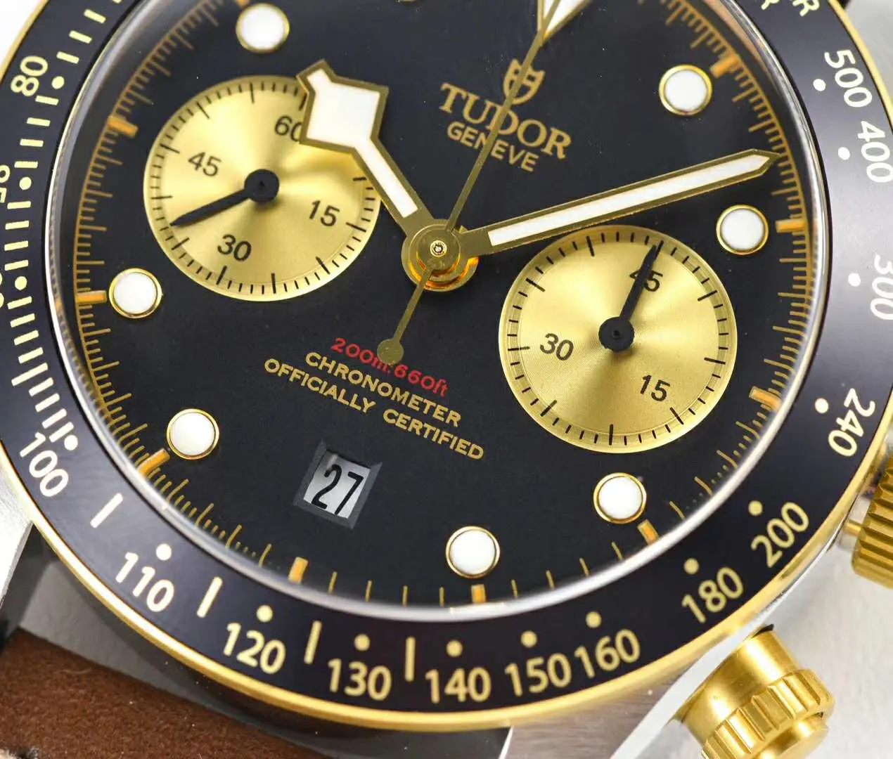 Black Bay Chrono S&G Réf: M79363N sur bracelet en cuir – Image 6