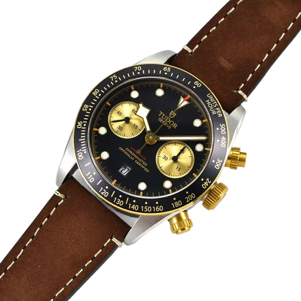 Black Bay Chrono S&G Réf: M79363N sur bracelet en cuir – Image 3