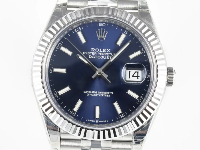 Datejust 36mm 126334 VSF esfera azul índices de bastón en oro blanco - Imagen 8