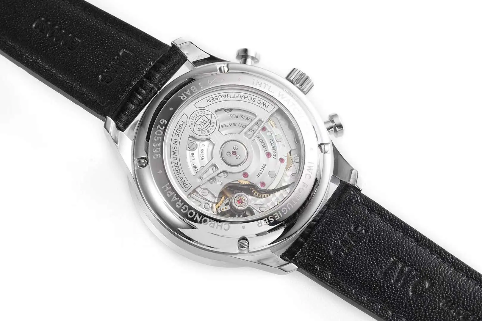 Portugieser Chronograph IW371605 weißes Zifferblatt in Stahl – Bild 7