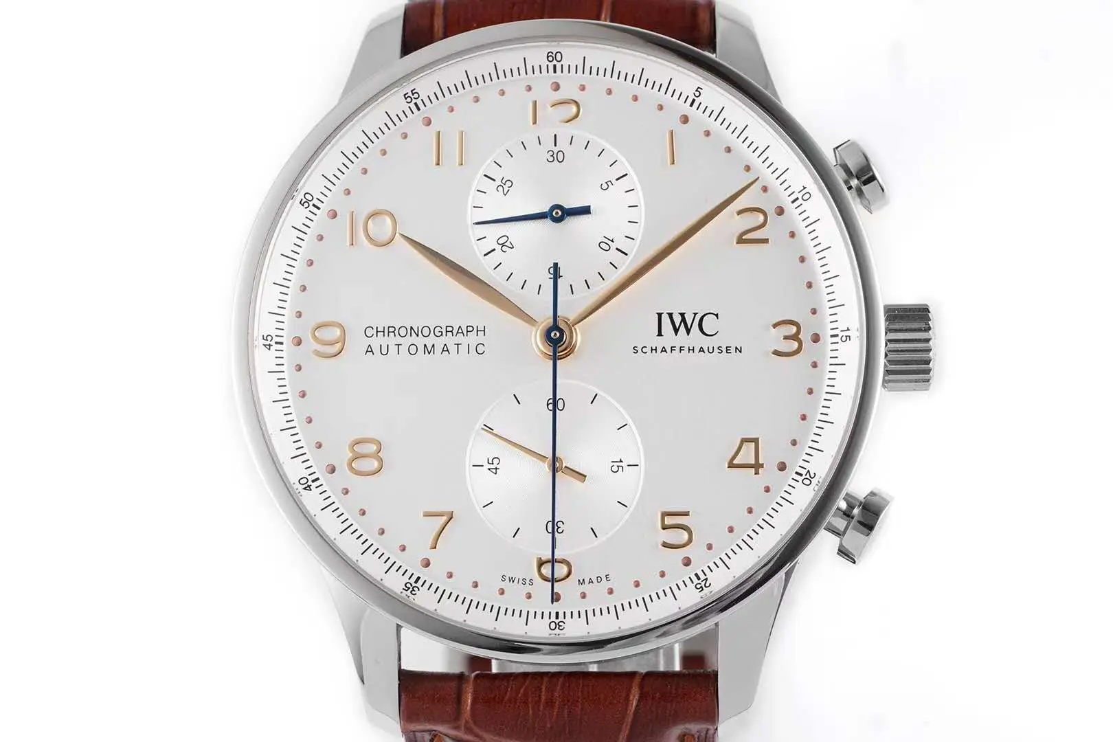 Portugieser Chronograph IW371611 esfera blanca en acero - Imagen 4
