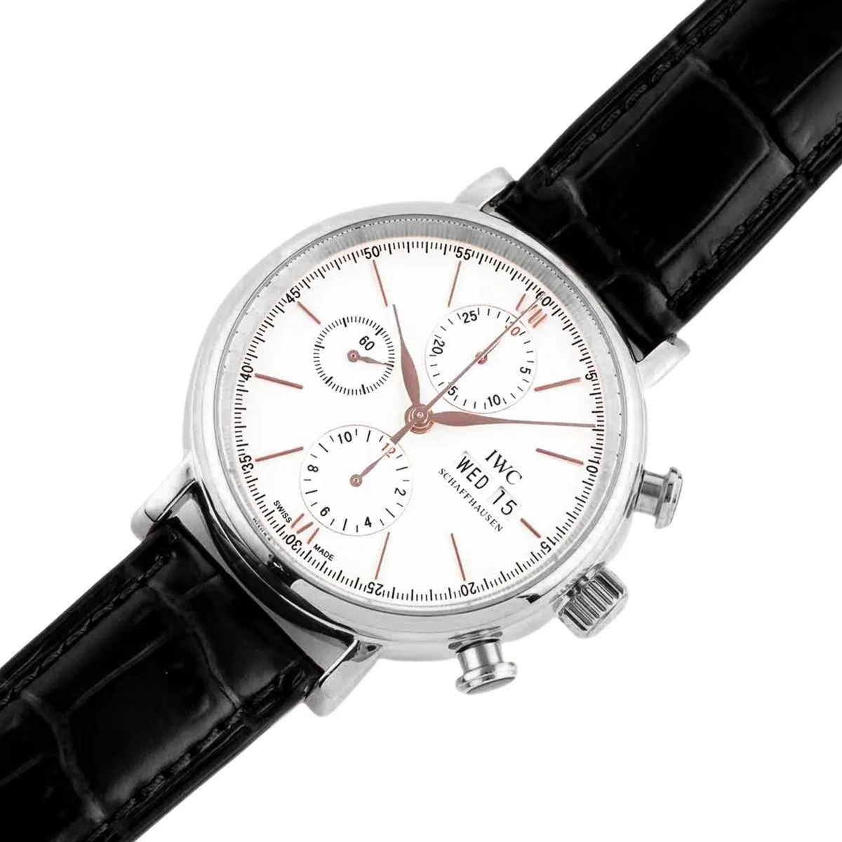 Portofino Chronograph IW391031 Edition „150 Years“ weißes Zifferblatt in Stahl – Bild 2
