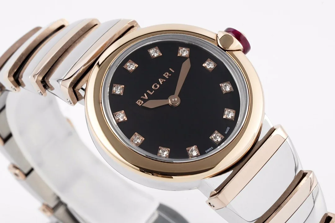 Lvcea quadrante nero in oro rosa/acciaio - immagine 2