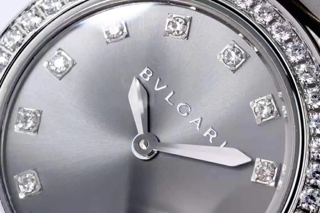Lvcea cadran gris en acier lunette diamants – Image 5
