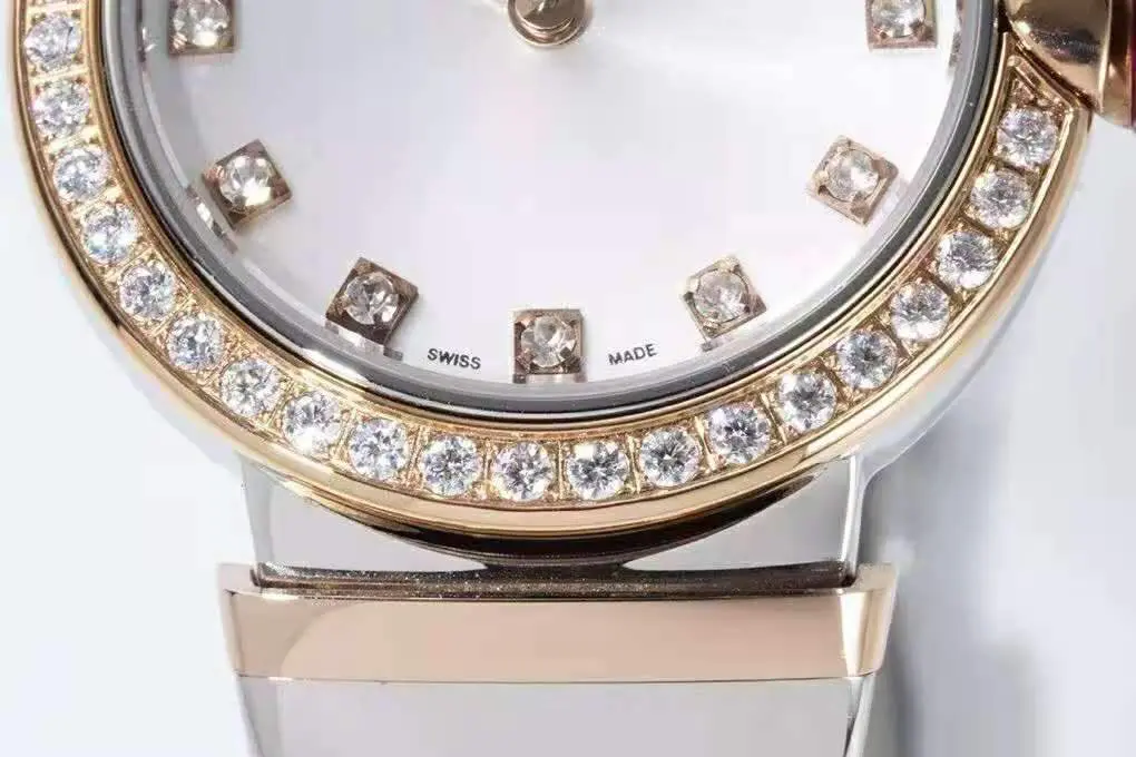 Lvcea quadrante argento in oro rosa/acciaio con lunetta con diamanti - immagine 4