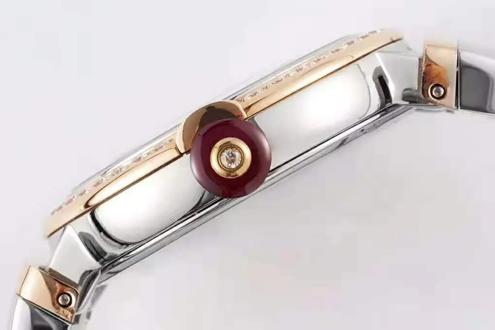 Lvcea quadrante argento in oro rosa/acciaio con lunetta con diamanti - immagine 9