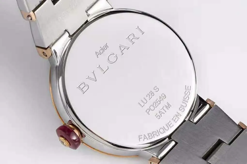 Lvcea quadrante verde smeraldo in oro rosa/acciaio con lunetta con diamanti - immagine 6