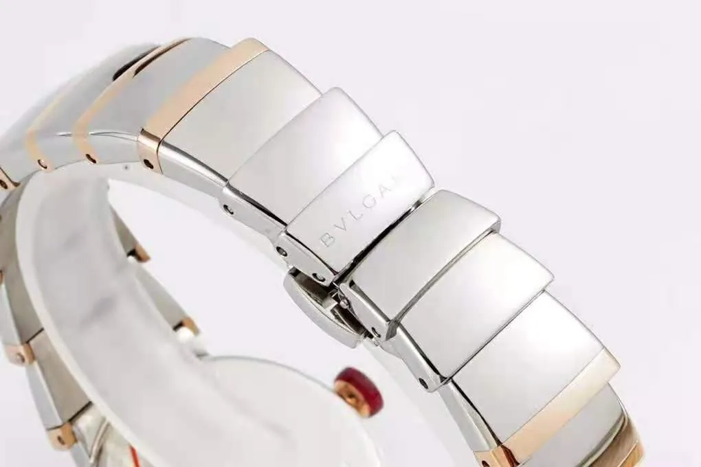Lvcea quadrante argento in oro rosa/acciaio con lunetta con diamanti - immagine 10