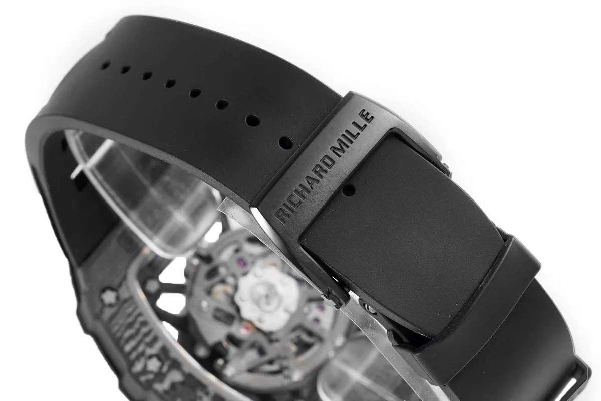 RM 035-02 Rafael Nadal NTPT Carbon on Black Rubber Strap - Image 7