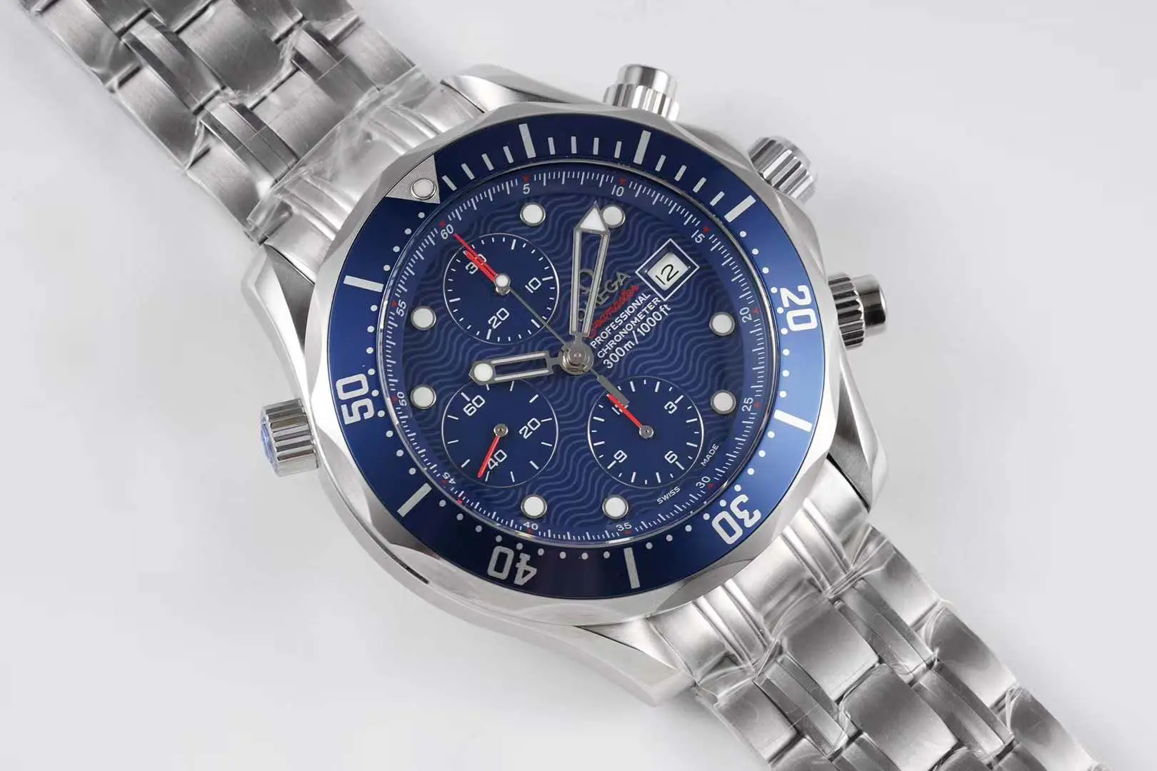 Seamaster Diver 300m Chronograph esfera azul con brazalete - Imagen 4