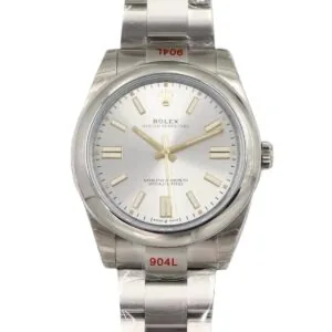 Oyster Perpetual 41mm quadrante argento 114300