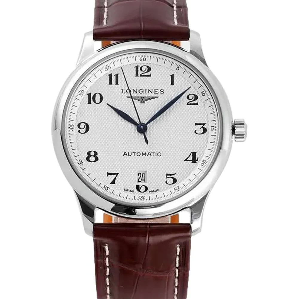 Master Collection White Dial on Brown Leather Strap
