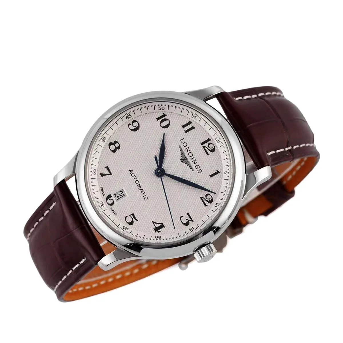 Master Collection White Dial on Brown Leather Strap - Image 3