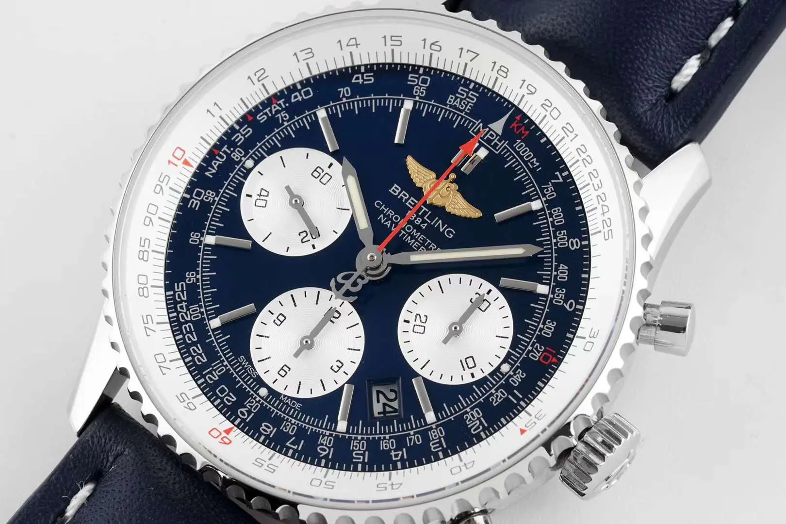 Navitimer 01 Chronograph quadrante blu in acciaio - immagine 3