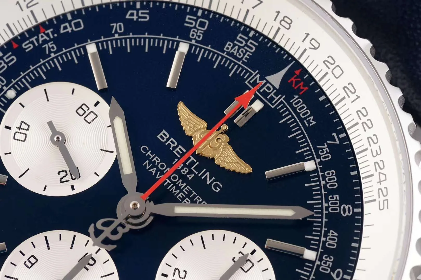 Navitimer 01 Chronograph quadrante blu in acciaio - immagine 4