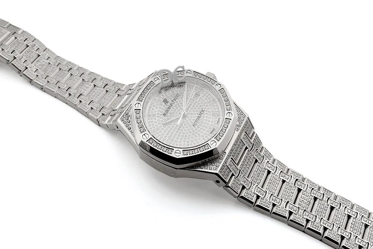 Royal Oak 41mm 15402 Full Diamond Paved In White Gold on Bracelet - Image 2