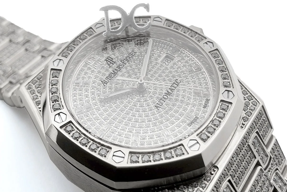 Royal Oak 41mm 15402 Full Diamond Paved In White Gold on Bracelet - Image 4