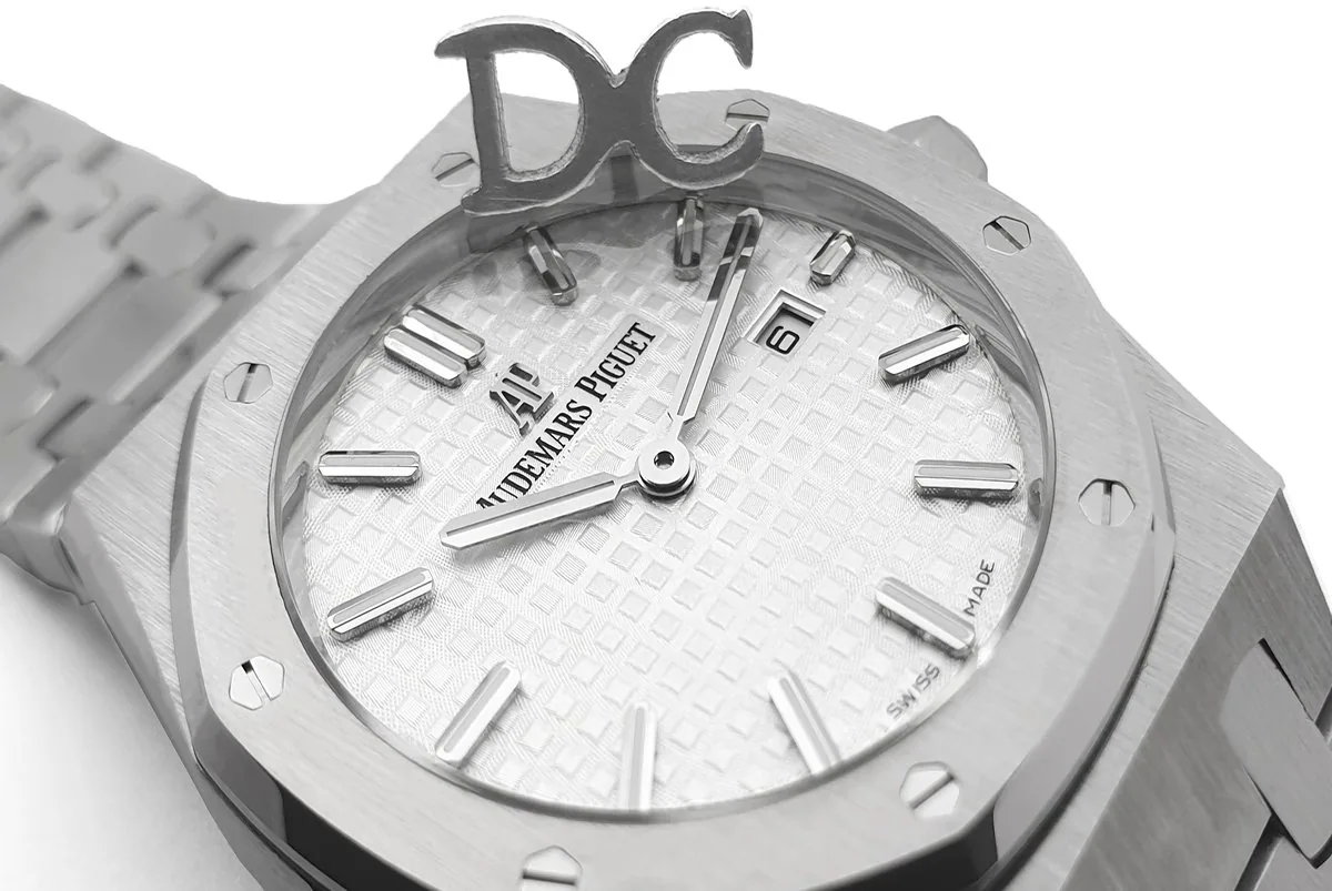 Lady Royal Oak 67650 quadrante bianco in acciaio - immagine 4