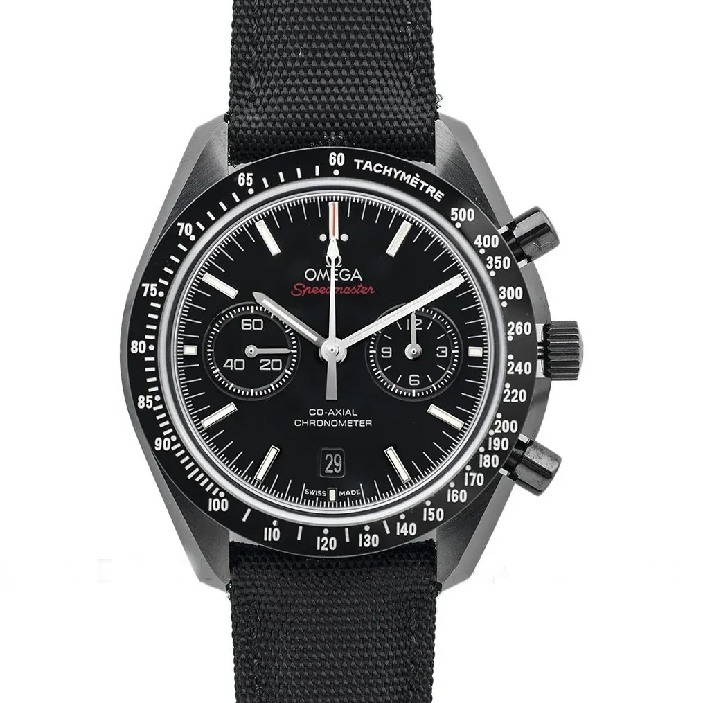 Speedmaster Moonwatch Co-Axial Chronograph ‘Dark Side of The Moon’ with White Tachymeter