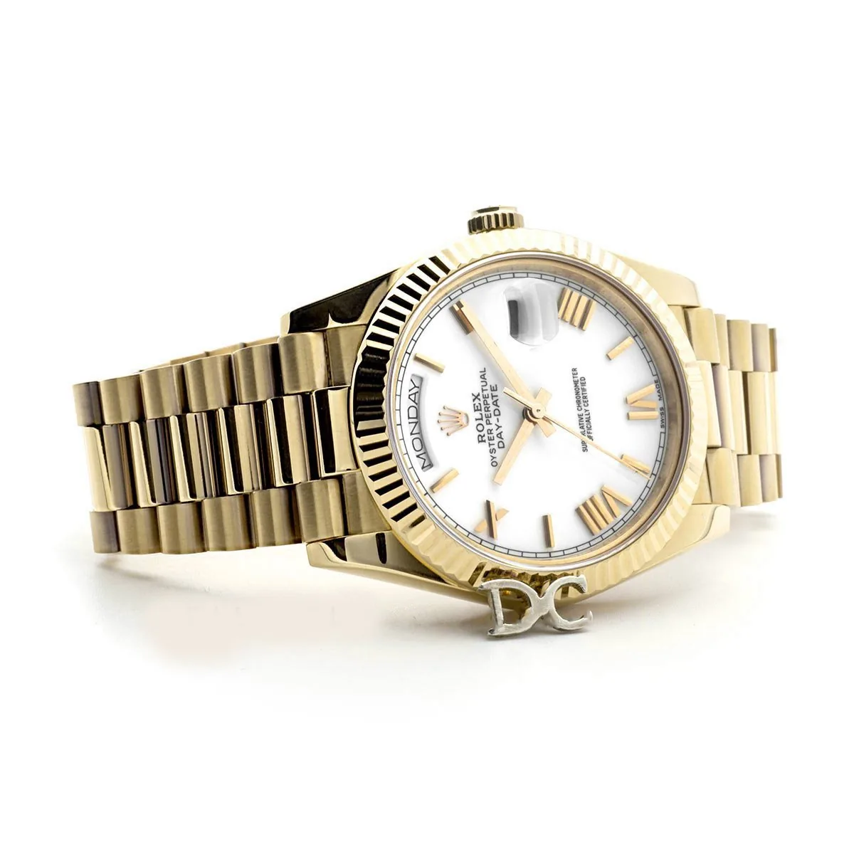 Day-Date 40 228238 esfera blanca en oro amarillo - Imagen 7