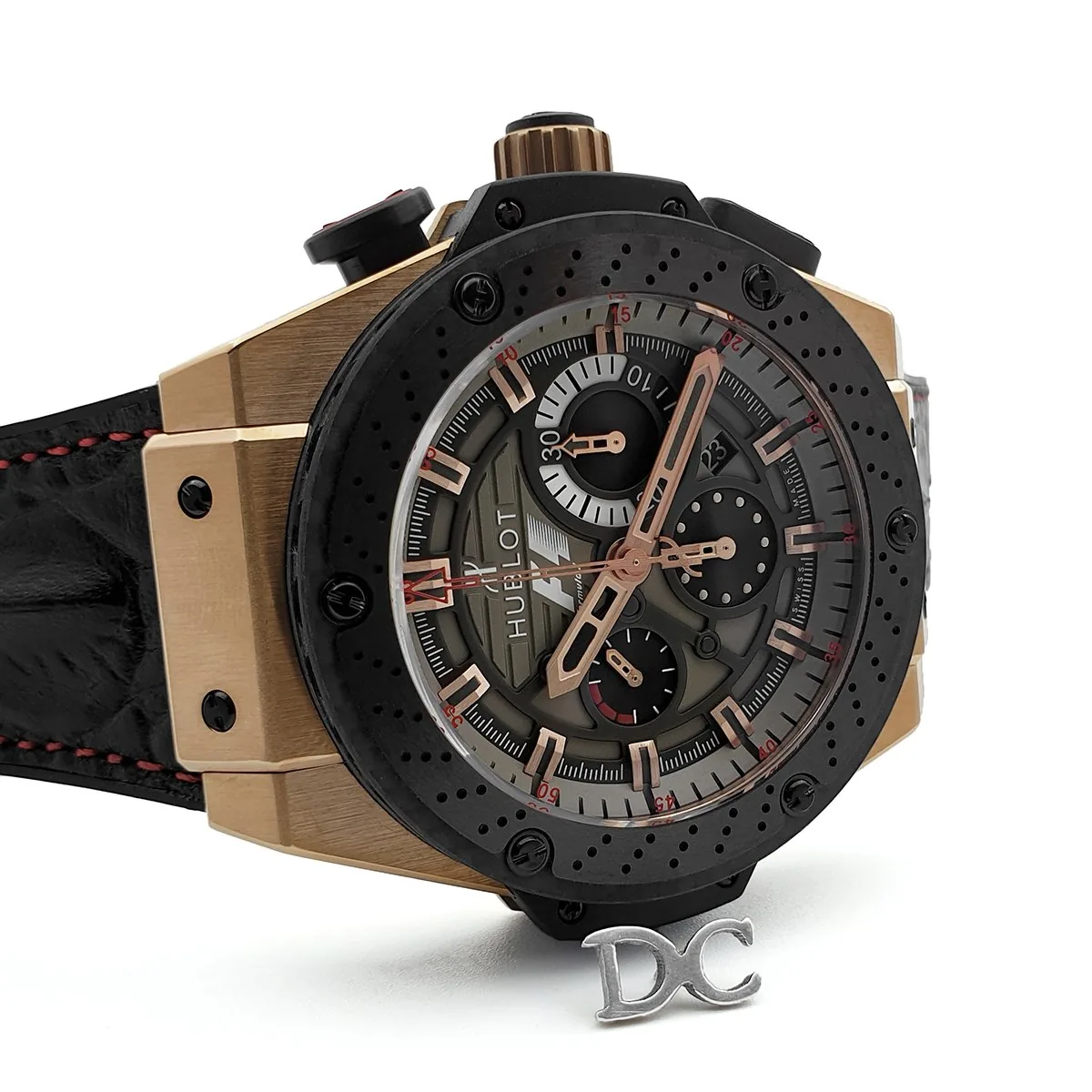 King Power F1 cronografo quadrante grigio in oro rosa - immagine 4