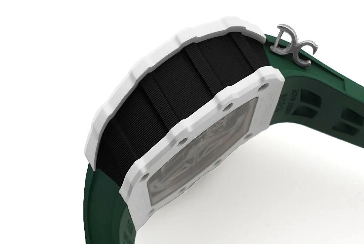 RM 011-02 Le Mans Classic chronographe vert sur bracelet en caoutchouc vert – Image 8