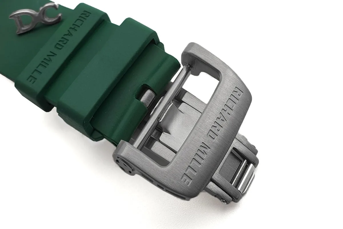 RM 011-02 Le Mans Classic chronographe vert sur bracelet en caoutchouc vert – Image 6