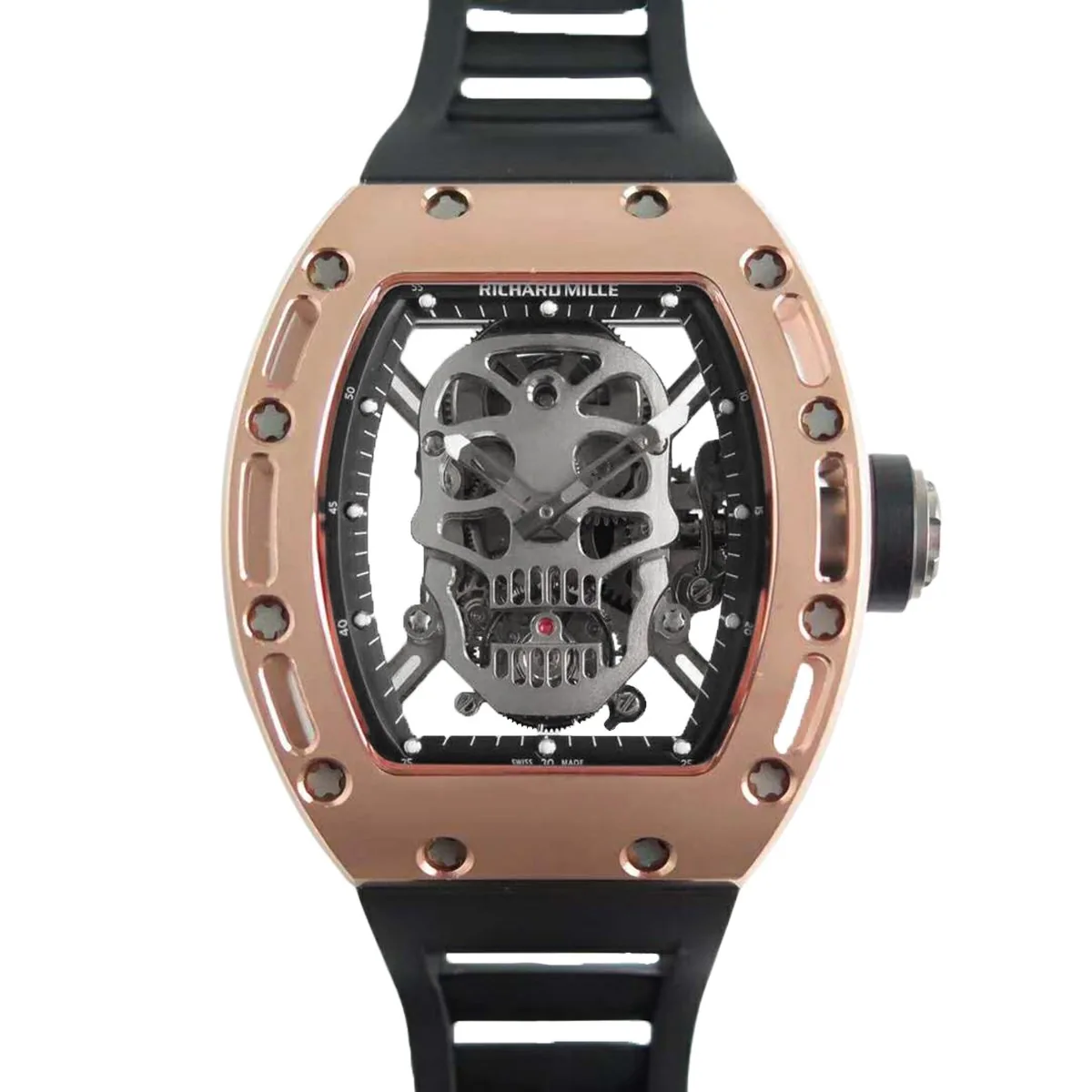 RM 052-01 Tourbillon Skull in oro rosa