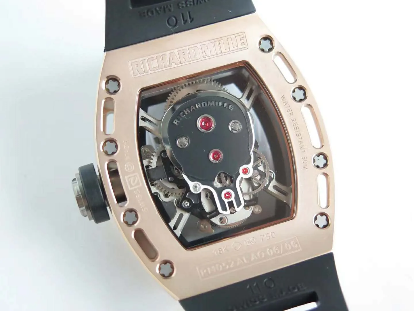 RM 052-01 Tourbillon Skull in oro rosa - immagine 5
