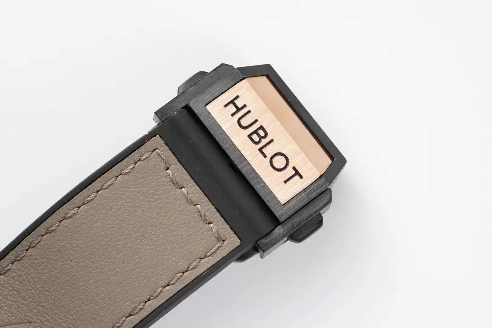 Big Bang Unico Sang Bleu in Rose Gold with Diamond Bezel on Brown Leather Strap - Image 7