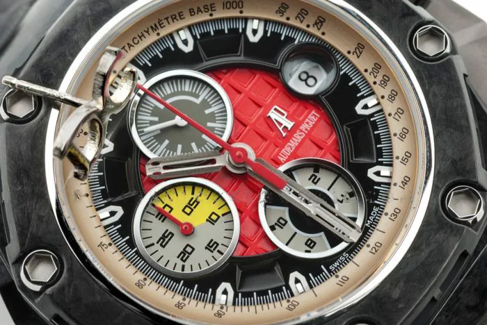 Royal Oak Offshore 26290IO 44mm Keramik JF schwarz/rotes Zifferblatt am schwarzen Lederarmband A3126 – Bild 2